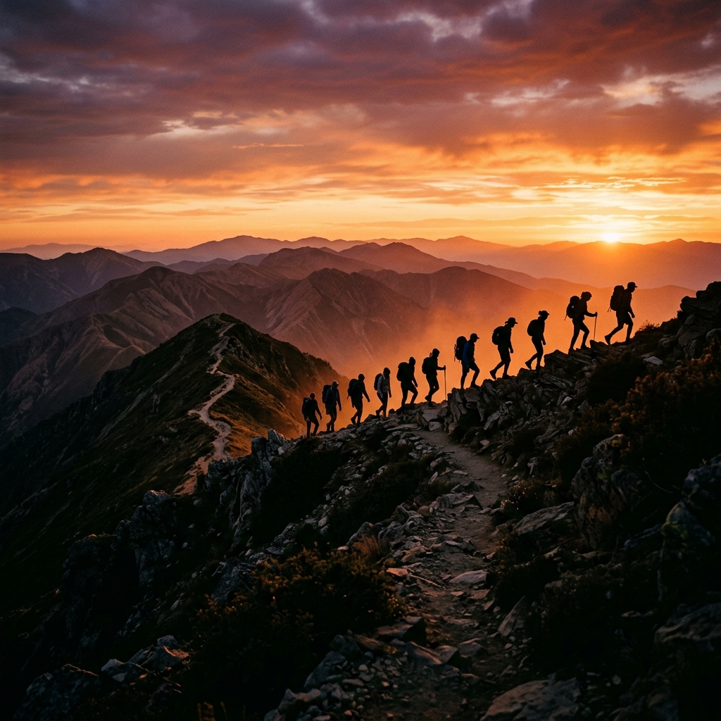 Senderismo en montañas